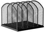Gawerk 5-Section Vertical Desktop Organizer, 5-Section Mesh File Folder Stand Sorter for Office Home Classroom Organization