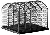 Gawerk 5-Section Vertical Desktop Organizer, 5-Section Mesh File Folder Stand Sorter for Office Home Classroom Organization (1, Black)