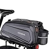 JXFUKAL Bike Bags for Bicycle Rear rack - 9.5L/17L/40L Hard Shell Waterproof Bike Ebike Trunk Pannier Saddle Seat Bag Carrier with Reflector, Rain Cover & Shoulder Strap for Commuter Travel Outdoor