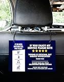 Sahel Rideshare Tip Rating Appreciated Sign compatible with Lyft uber for Driver (2-Packs) sign Rideshare 5 stars tips taxi sign driver Rating Appreciated Ride-share Driver Signs- Large 9x6