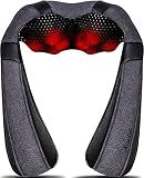 Mirakel Gifts for Women Men, Neck Massager for Pain Relief Deep Tissue, Electric Shiatsu Shoulder & Back Massager with Heat, Christmas Mom Dad Gifts for Wife Husband Her Him Fathers Day (NOT Cordless)