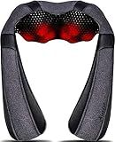 Mirakel Neck Massager for Pain Relief Deep Tissue, Shiatsu Shoulder & Back Massager with Heat - Ergonomic Design Massage, Electric Kneading Whole Body Massager Christmas Gifts for Women, Men, Dad, Mom