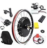 20" Front Wheel Electric Bike Conversion Kit, 48V 1000W E-Bike Powerful Hub Motor Kit with SW-810LED Display Waterproof Wire Assembly (US Stock)