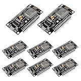 ACEIRMC 8pcs ESP8266 ESP-12E Serial Wireless Module CH340 NodeMcu V3 Lua WiFi Internet of Things New Version Development Board Compatible with Arduino IDE/MicroPython (8pcs)