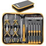 Hi-Spec 32pc Electronics Repair & Opening Tool Kit Set for Laptops, Phones, Devices, Computer & Gaming Accessories. Precision Small Screwdrivers with Pentalobe Bits for iPhones & MacBooks