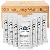 S.O.S Emergency Drinking Water – 62 Packets (4.22 oz Each) – 5-Year Shelf Life, Disaster Preparedness Supply, Portable Survival Water with Usage Tips – Ideal for Home, Car, Hiking, Camping