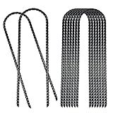 ZHHENIALY 20 Pack 10 Inch Heavy Duty Trampolines Wind Stakes Galvanized Steel Garden Stakes U-Shaped Staples for Landscaping, Camping Tents, Soccer Goals and Garden Decoration