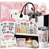 Nurse Gifts for Women, Nurses Day 2025 Gifts for Nurses, Nurses Week Gifts Best School Nurses Gifts Box, Funny Nurse Appreciation Gifts Nurse Practitioner Gifts Nurse Graduate Gifts w/ Canvas Tote Bag