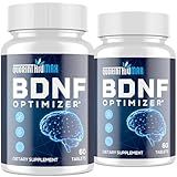 Nootropic Brain Supplement for Memory and Focus – BDNF Optimizer – Cognitive, Mental Clarity & Mood – High Absorption – Organic Lion's Mane, L-Theanine, Ginkgo Biloba & Alpha GPC–60 Tablets (2 Bottle)