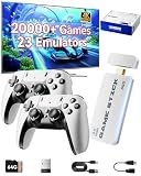 2026 New Retro Gaming Console Stick Pro, Classic Video Game Consoles with 4K HDMI, Built-in 23 Emulators, 20000+ Games - Plug & Play TV Video Gaming Stick with Dual 2.4G Wireless Controllers(64GB)