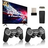 Retro Game Console, Wireless Retro Game Console, Built-in 9 Emulators, 4K HDMI Output, Dual 2.4GHz, Built-in 24500 Games, Plug and Play Video Games, Black