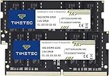 Timetec 32GB KIT(2x16GB) DDR4 3200MHz (or 2933MHz or 2666MHz) PC4-25600 Non-ECC Unbuffered 1.2V CL22 2Rx8 Dual Rank 260 Pin SODIMM Laptop Notebook PC Computer Memory RAM Module Upgrade