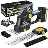 Saker Cordless Hedge Trimmer-20V Electric Shrub Trimmer Grass Shears Handheld Grass Cutter, Hedge Shear with 1 PCS Rechargeable Battery and Charger for Garden, Lawn