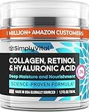 Anti-Aging Face Moisturizer with Retinol, Collagen & Hyaluronic Acid - Made in USA - Moisturizer Face Cream for Women & Men - Firming & Hydrating Neck Cream - Day & Night Skin Care - 1.7 fl oz