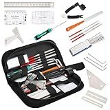 SOUJOY 26Pcs Guitar Tools for Set Up, Repair & Maintenance Kit with Carry Bag, Luthier Tools, Guitar Winder, Setup Kit for Guitar, Ukulele, Bass, Mandolin, Banjo