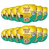 Meow Mix Tenders in Sauce Wet Cat Food, Chicken & Liver, 2.75 Ounce Cup (Pack of 12)