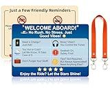 Rideshare Helper Car Courtesy Sign for Uber and Lyft Drivers Dual-Sided Headrest Sign Keep Car Clean Encourage Positive Feedback 2 Pack 9 by 6 Inch