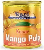 Rani Mango Pulp Puree (Makes Mango Lassi Shakes) Kesar Sweetened 30oz (1.875lbs) 850g ~ Kosher | All Natural | NON-GMO | Vegan | No colors | Gluten Friendly | Indian Origin