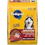Pedigree High Protein Adult Dry Dog Food, Beef and Lamb Flavor, 18 lb. Bag