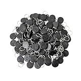 ETEKJOY 100 PCS 125KHz RFID Key Fob Proximity ID Card Token Tag Keypad Card for Door Entry Access Control System for Security Lock Wholesale, Read Only (Black)