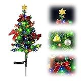 Solar Christmas Trees Lights Outdoor Decoration Waterproof, 2026 New Durable Solar Powered Christmas Tree, Small Outdoor Christmas Tree Lights for Yard Suitable for Families (1)