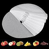 (8 Pack) Round Silicone Dehydrator Sheets, Dostk Premium Non Stick Silicone Mesh for Fruit Dehydrator, Tray Liner Reusable (Round 13" Diameter)