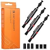 K&F CONCEPT Professional Lens Cleaning Pen*3 with Soft Brush, Carbon Head Lens Cleaning Pen Compatible with Canon, Nikon, Pentax, Sony Digital Camera Cleaning,AR VR Glasses Cleaning