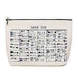 HOWDOUDO Librarian Gifts, Funny Gifts for Women, Teacher Nerd Librarian Book Lover Bookworm Gift Library Due Date Birthday Christmas Gift Toiletry Bag Students, Book Lovers, Math, Science Geeks