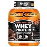 Body Fortress Super Advanced Whey Protein Powder, Chocolate, Immune Support (1), Vitamins C & D Plus Zinc, 3.9 lbs.