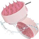 Rena Chris Scalp Massager Hair Growth: Scalp Scrubber Brush Tool with Double-Sided Soft Silicone Bristles, Head Skin Care Massage Treatment Exfoliator Dandruff Removal for Dry/Wet Straight/Curly Hair