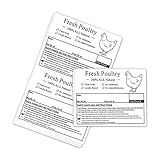 Poultry Freezer Labels,4x3 Inch with Handling Instructions Exemption,50 Pcs