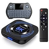 Android TV Box 12.0 2GB 16GB TV Box 2024 Support 8K Dual-WiFi 2.4G 5.8G Android Box H618 Chipset with HDR10 BT5.0 USB 2.0 3D Ethernet with Mini Backlit Keyboard