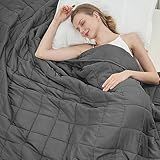Weighted Blanket for Adults 20lbs, 48"x72", Twin Full Size Cooling Heavy Throw Blanket for 180-220lbs, Microfiber Soft Thick Big Blankets Weighted Comforter Breathable Gifts for Sleeping, Grey