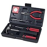 Stalwart - 75-HT1007 Household Hand Tools, Tool Set - 6 Piece by , Set Includes – Hammer, Screwdriver Set, Pliers (Tool Kit for the Home, Office, or Car) Black