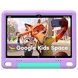 SHARECLOUD 10 inch Kids Tablet, Android Tablet for Kids, 24GB RAM 64GB ROM, 1TB Expandable, with EVA Case, Parental Control, 6600mAh Battery, Dual Camera, BT5.4, WiFi 6, Gift (Purple)