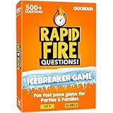 QUOKKA Icebreaker Cards with 500+ Questions - Adults Kids Family Conversation Cards Game - Break The Ice Family Game for Kids 8-12 - Perfect for Family or Adults Game Night I Travel Version
