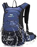 15L Insulated Hydration Backpack Pack with 2L Water Bladder Lightweight Hiking Backpack Bag for Women Men Daypack for Hiking Running Festival Camping Biking (Navy)