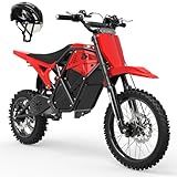 ESKUTE Electric Dirt Bike for Teens Adults, Mid-Drive Motor 3500W Peak, Electric Motorcycle 48V23Ah Battery, 53-Mile Range, 38mph, Hydraulic Nitrogen Dual Shock Absorbers, RED