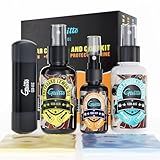 GUITTO Guitar Cleaning Kit, All in One Guitar Care Kit Fretboard Lemon Oil, Polish, Guitar String Cleaner, Microfiber Cloth GSN-01