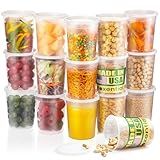 32 oz Deli Containers with Lids [24 Set] – Made in USA, BPA-Free Plastic Food Containers, Freezer & Microwave Safe, Stackable Meal Prep & Soup Storage Containers, Ideal for Takeout & Kitchen Use