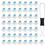 50 PCS Keyboard Clickers for 3D Prints, 3 Pin Blue Mechanical Keyboard Switches with Switch Puller Waterproof Keyboards Clicker Keys Replacement for Gaming Keyboards