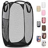 Handy Laundry Collapsible Mesh Pop-Up Hamper with Side Pocket
