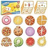 Aizweb Magnetic Fraction Tiles & Circles, Bars,Math Manipulatives, Fraction Manipulatives for 2nd, 3rd, 4th, 5th Grade Elementary Teachers Classroom Whiteboard Teaching Homeschool Supplies
