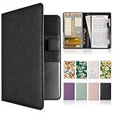 CoBak Server Book – Compact Organizer with Clear and Money Pockets, Pen Holder, Fits Apron Perfectly, Leather Waitress Book