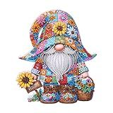 Gnome Tabletop Diamond Art Painting Kit Ornaments, Diamond Painting Figurines Special Shaped Rhinestone Desk Placement Ornament,Home Stand Up Gem Painting Sculpture Craft Kit, Diamond art Statues