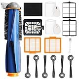 Replacement Parts Compatible with Shark AI AV2501S AV2511AE AV2501AE RV2502AE RV2610WA AV2510AOUS RV2520AOUS Robot Vacuum Cleaner, 1Main Brush, 2 motor pre-filters, 2Foam Filters, 6Side Brushes