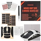 VIXAVI Mouse Grip Tape & Mouse Skates Kit — PU Anti-Slip Grips (DIY & GPW2 Full Coverage), PTFE Dot & GPW2 Skates, Microfiber Cloth, Tweezers — Faster Start, Precise Control