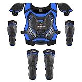 Kids Dirt Bike Gear Armor Vest Suit, Motorcycle Chest Protector with Knee Elbow Pads, Youth Riding Protective Gear for Motocross Cycling Skating Ski Off-Road
