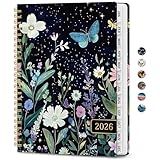 2026 Planner, Weekly and Monthly Planner for Women, January 2026 to December 2026, Pretty Hardcover 2026 Calendar Planner Book with Tabs, Inner Pocket, Spiral Bound, Perfect Office Home School Supplies -6.3" x 8.5", Celestial