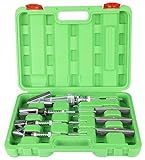 EADUTY 7 Pcs Engine Cylinder Hone Tool Kit 3/4" to 7" Adjustable Deglazer with 3-Piece 4" Long Stones 220 Grit and Plastic Case